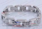 Perfect Replica Santos De Stainless Steel With Diamonds Bracelet - Replica Cartier Jewelry